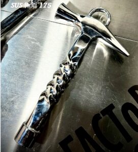 SDH　オールステンレス 電工ハンマー トリプルツイスト 17ソケット付き 175mm（フック含まず）